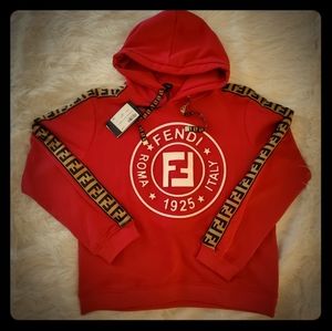 FENDI Red Cotton Sweatshirt